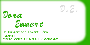 dora emmert business card